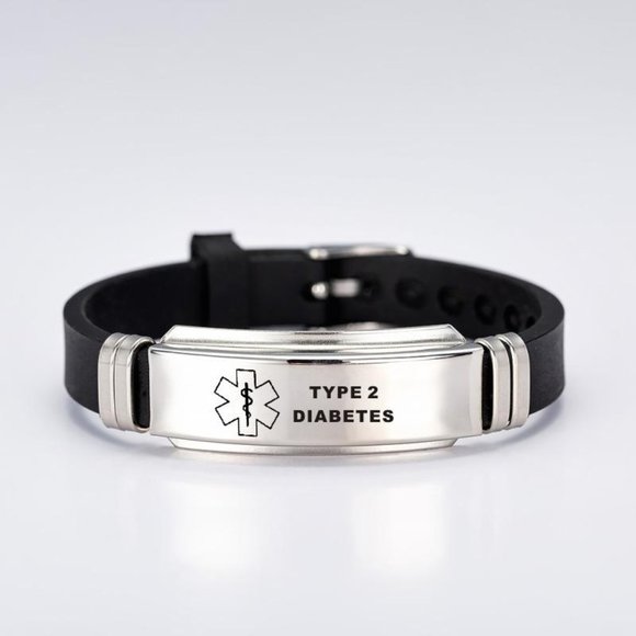 abic arts studio Jewelry - Type 2 Diabetes Silicone Medical Alert Bracelet